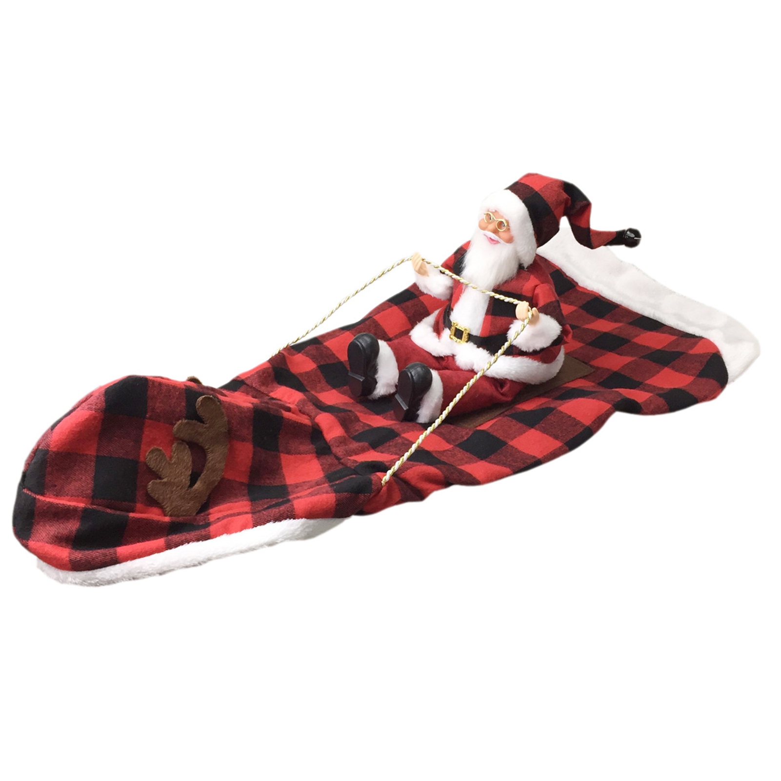 Aruwei Dog Christmas Costume Running Santa Claus Riding on Pet Fasten