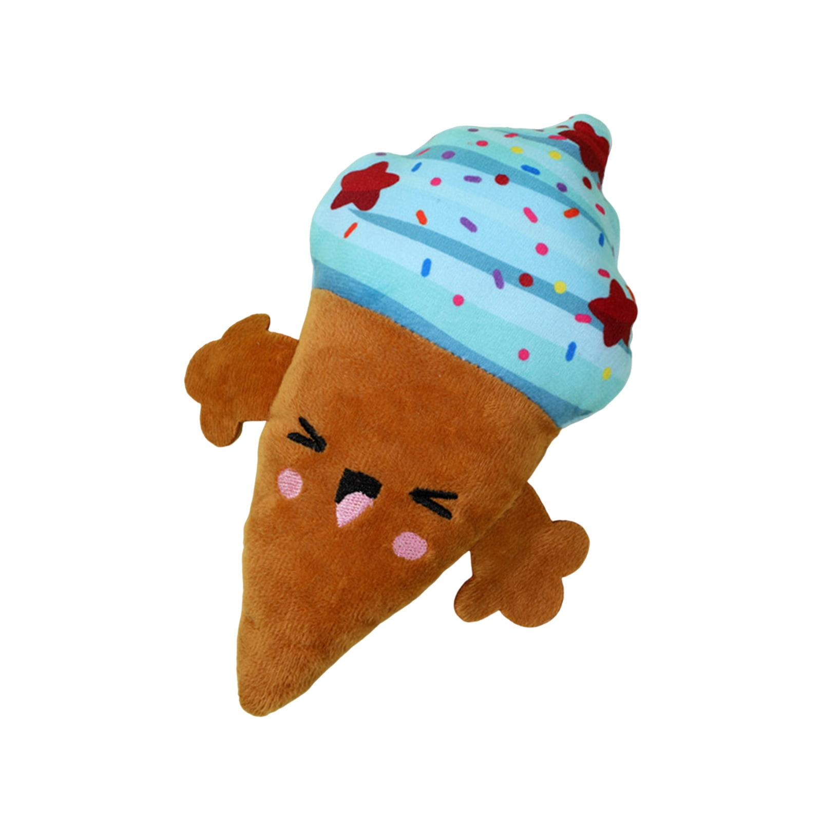 Aruwei Dog Squeaky Toy Chew Toy with Builtin Sound, Cone Shape Teeth