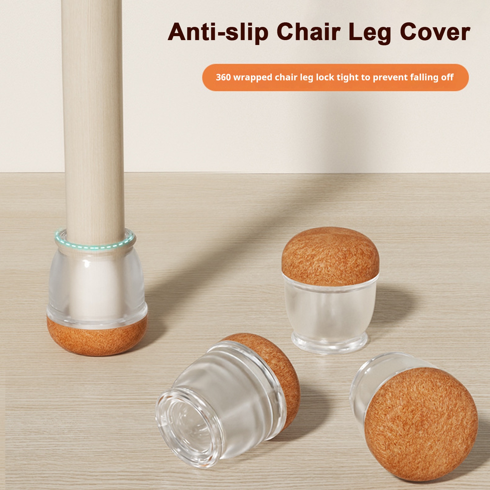 Aruwei Silicone Covers 8Pcs Chair Leg Protectors Thickened Bottom ...