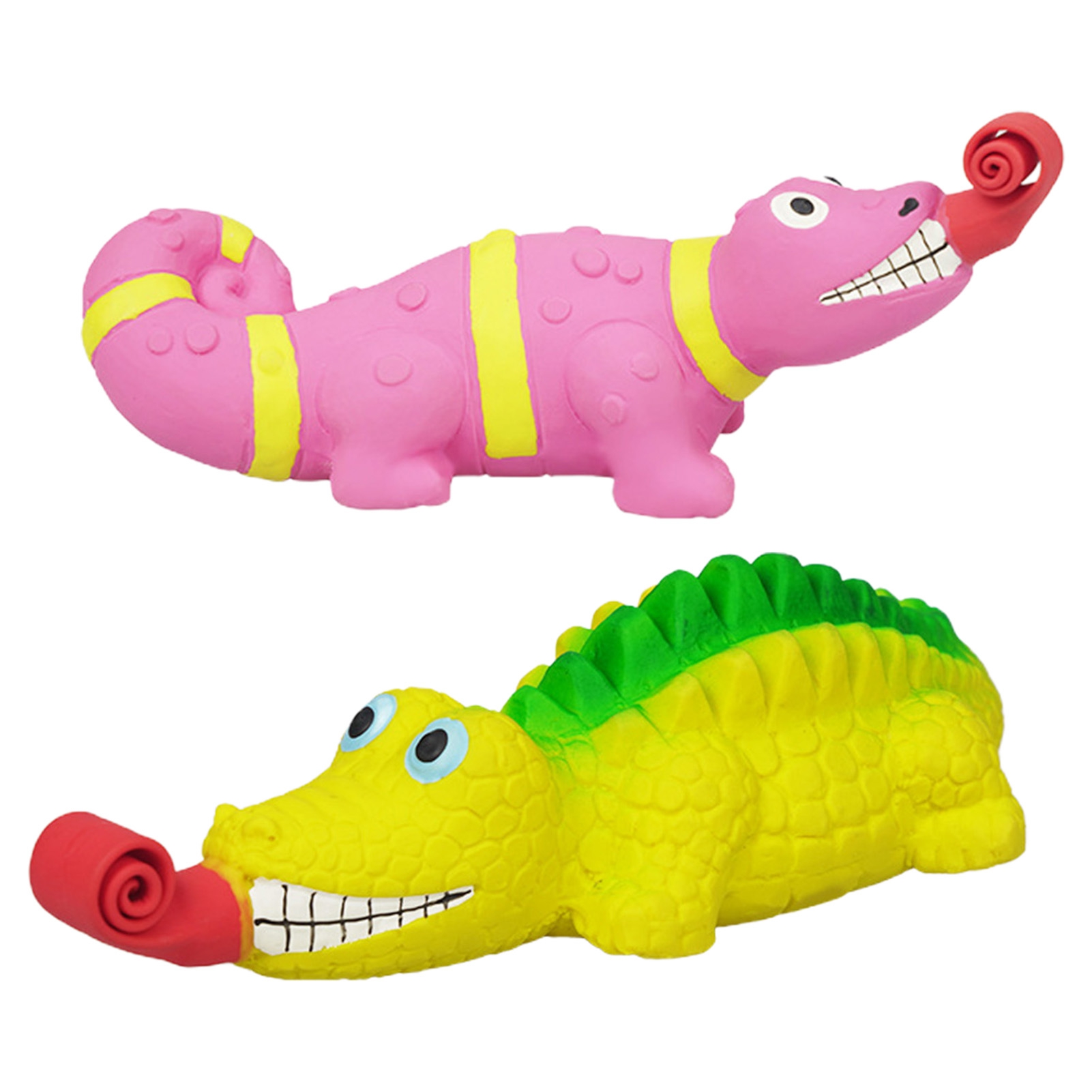 Aruwei Squeaky Interactive Dog Toy Lizard/Crocodile Shape, Stress