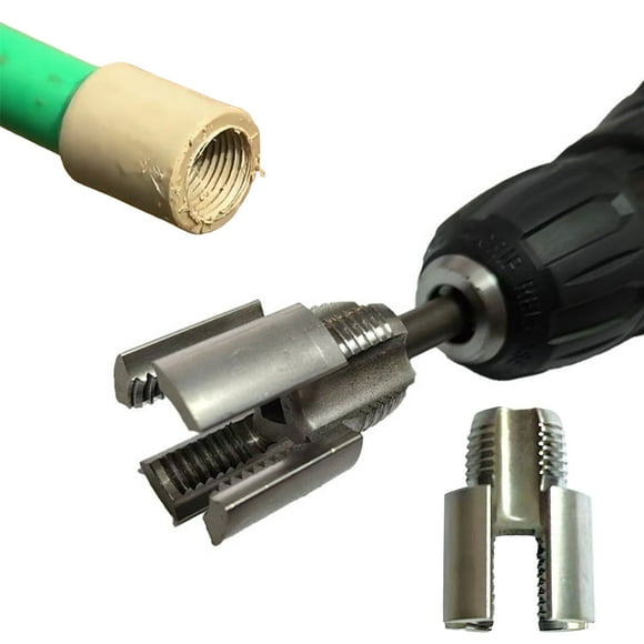 Aruwei Wire Opener PVC Pipe Threader Kit 2025 Electric Drill Compatible 1/2'' 3/4'' Internal External Rethreading Maker Pipe Thread Cutting Tool for Professional Home Projects
