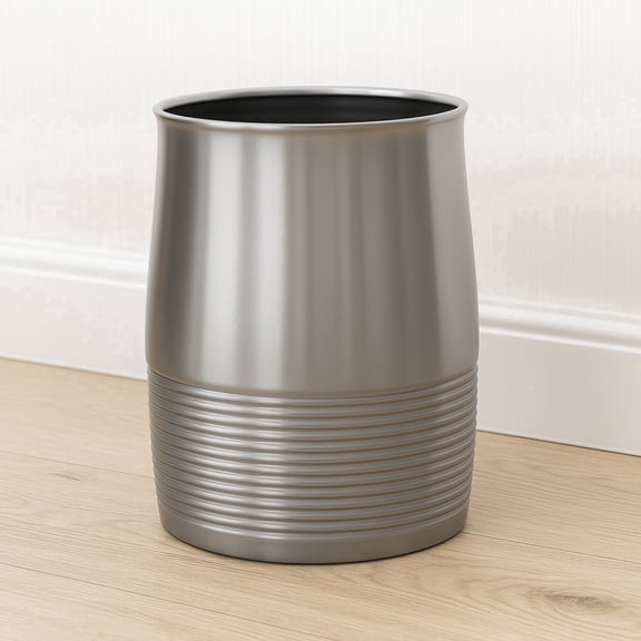 Stainless Steel Small Trash Can Wastebasket | Garbage Container Bin for Bathrooms, Powder Rooms, Kitchens, Home Offices