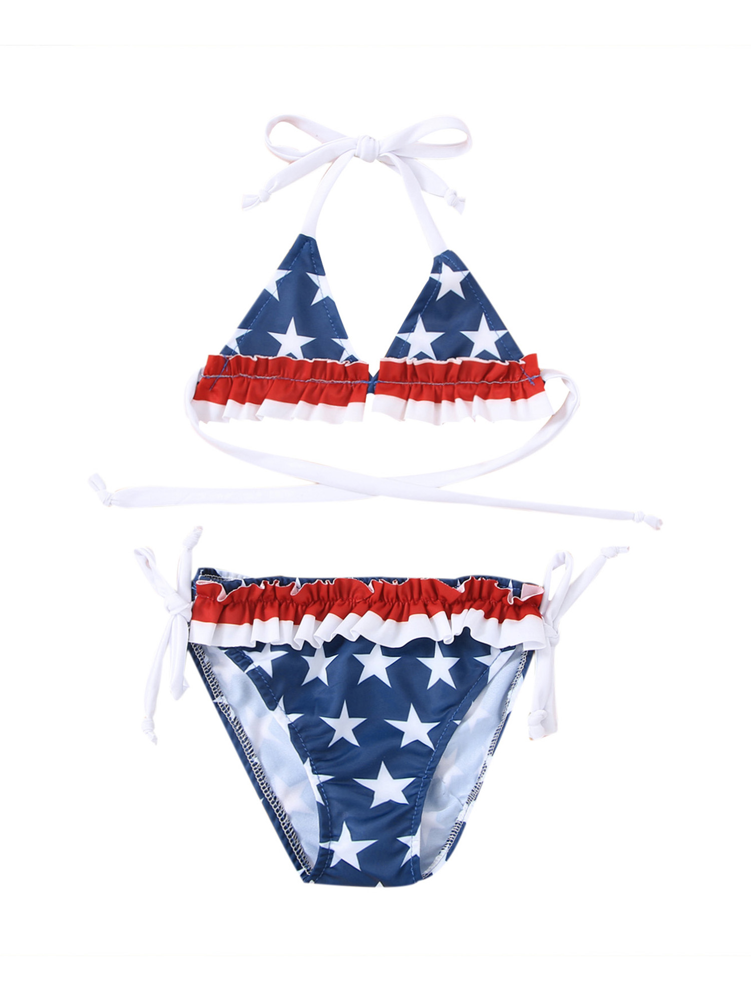 Arvbitana 0-24 Months Infant Baby Girls 4th Of July Bikini Set 