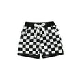 thumbnail image 1 of Arvbitana 0-3 Years Infant Baby Boys Shorts with Checkerboard Print Elastic Waist Drawstring Casual Pocket, 1 of 7