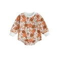 thumbnail image 1 of Arvbitana Infant Baby Sweatshirt Romper Rugby Print Long Sleeve Bodysuit Newborn Casual Jumpsuit Fall Daily Clothes 3M 6M 12M 18M, 1 of 7