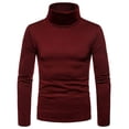 thumbnail image 1 of Arvbitana Men Winter Thermal Sweaters Pullover Shirt Top Turtleneck Slim Fit Stretch Solid Color Long Sleeve Basic Tops, 1 of 1