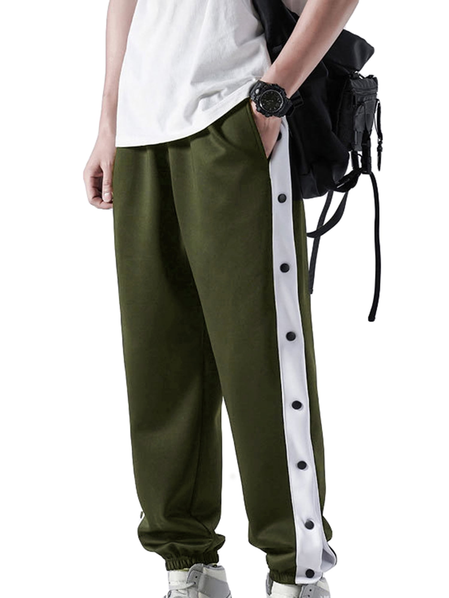 Mens Striped Patchwork Side Button Casual Sweatpants For Spring And Autumn  Jogging And Streetwear From Sakuna, $19.88 | DHgate.Com