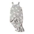 thumbnail image 1 of Arvbitana Toddler Baby Girls Overalls Sleeveless Cartoon Easter Print Suspender Flare Pants Spring Summer Casual Loose Jumpsuit for Kids 12M-5T, 1 of 7