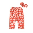 thumbnail image 1 of Arvbitana Toddler Baby Girls Rompers Flower Print Off Shoulder Sleeveless Jumpsuit + Headband Sets Infant Backless Cute Tube Tops Jumpsuit 6M 9M 12M 18M 2T 3T, 1 of 9