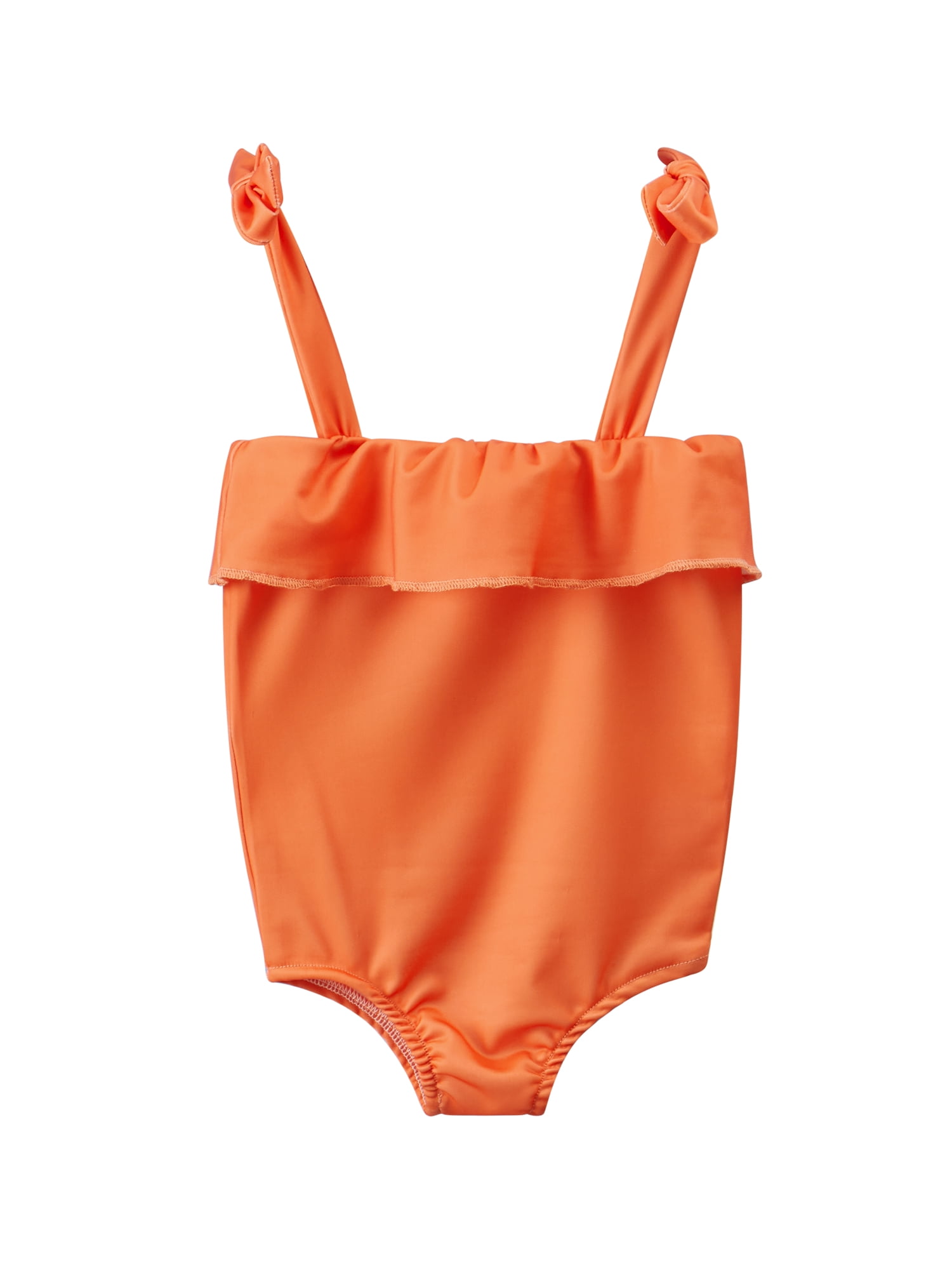 WDIRARA Toddler Girl's One-Piece Swimsuit - Ruffle Ruched Bathing Suit With Mesh Skirt
