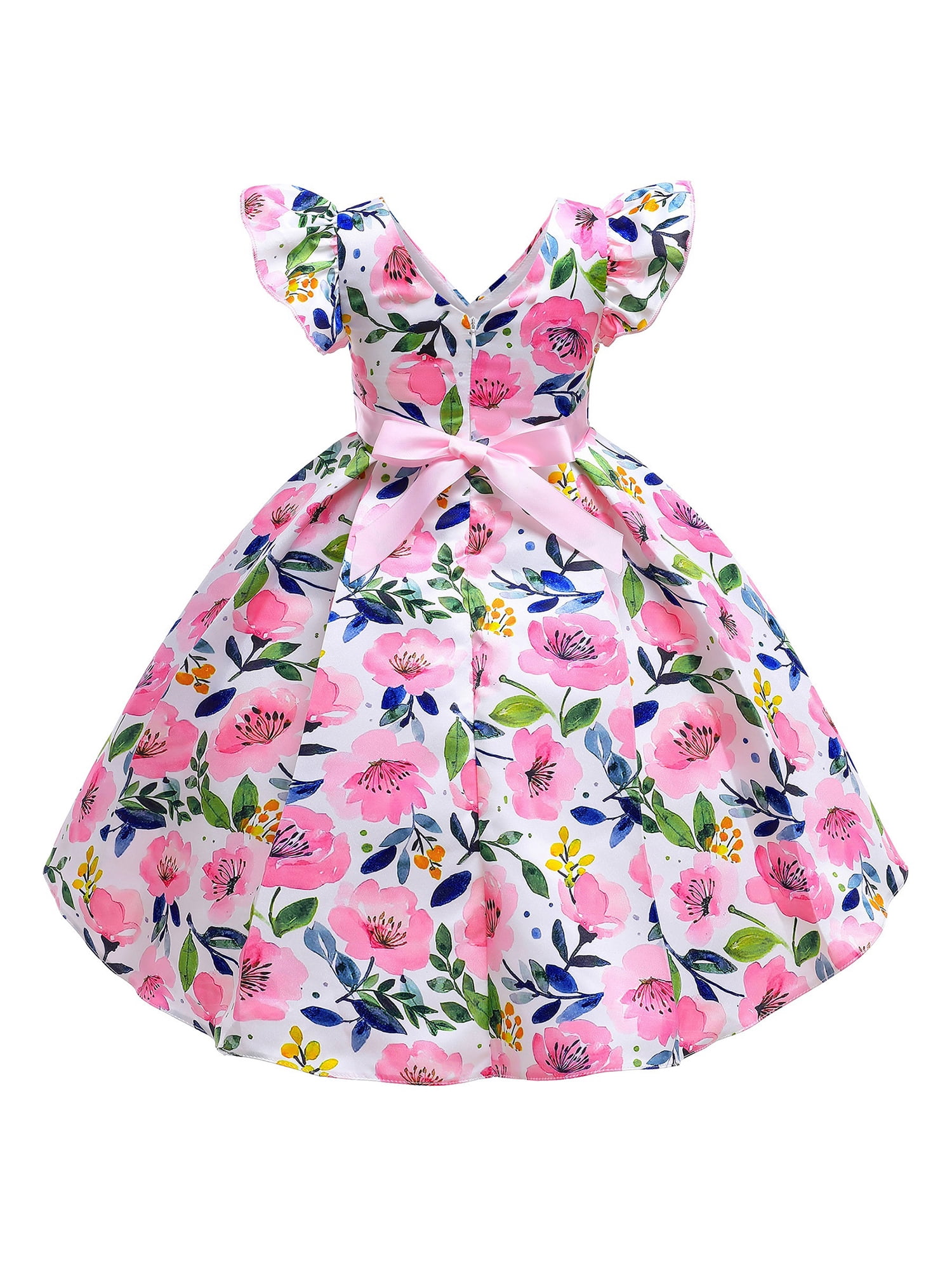 Toddler Girl Angel Sleeve Devin Dress-Fontaine Floral main image 1