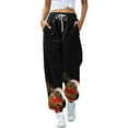 thumbnail image 1 of Arvbitana Women Christmas Baggy Sweatpants High Waisted Drawstring Joggers Sporty Athletic Lounge Pants with Pockets, 1 of 2