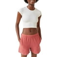 thumbnail image 1 of Arvbitana Women Crop Top Short Sleeve Skinny Cropped T-Shirt Basic Crewneck Ribbed Knit Slim Fit Aesthetic Top, 1 of 5