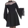 thumbnail image 1 of Arvbitana Women Halloween Midi Dress Vintage Flare Sleeve Turtleneck Patchwork Queen Dress A-line Dress Cosplay Witch Tops Streetwear, 1 of 9