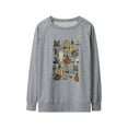 thumbnail image 1 of Arvbitana Women Halloween Sweatshirt Casual Graphic Print Loose Fit Pullover Autumn Long Sleeve Crewneck Hoodies Oversized Tops, 1 of 9