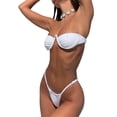 thumbnail image 1 of Arvbitana Women Summer Bikini Sets Swimsuit Sleeveless Swimming Tops Bra + Low Waist Tie Up Thong Beachwear Bathing Suit 2Pcs S-L, 1 of 6