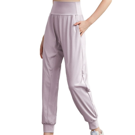 Arvbitana Women's Baggy Jogger Pants Solid Color High Waist Sweatpants Ladies Casual Yoga Long Trousers for Workout Sport