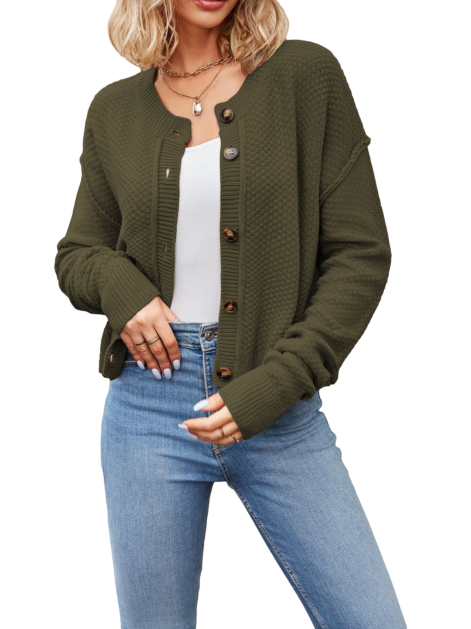 Long Sleeve Single-Breasted Sweater Long Sleeve Single-Breasted Sweater