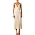 thumbnail image 1 of Arvbitana Women's Sexy Sleeveless Sling Dress, Casual Tight Skirt, V-neck High Waist Split Long Skirt, 1 of 9