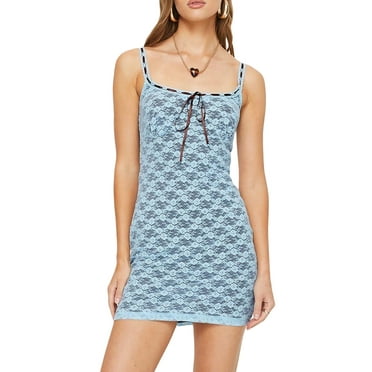 Arvbitana Women's Slip Mini Dress Sleeveless Tie-up Lace Bodycon Dress Backless Slim Fit Short Party Dress for Club Beach Streetwear