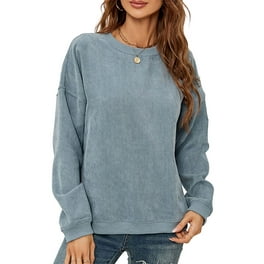 Women s Sweaters Long Sleeve Crew Neck Sweater Flower Printed Solid Color Knit Pullover Sweatshirt Jumper Tops Walmart