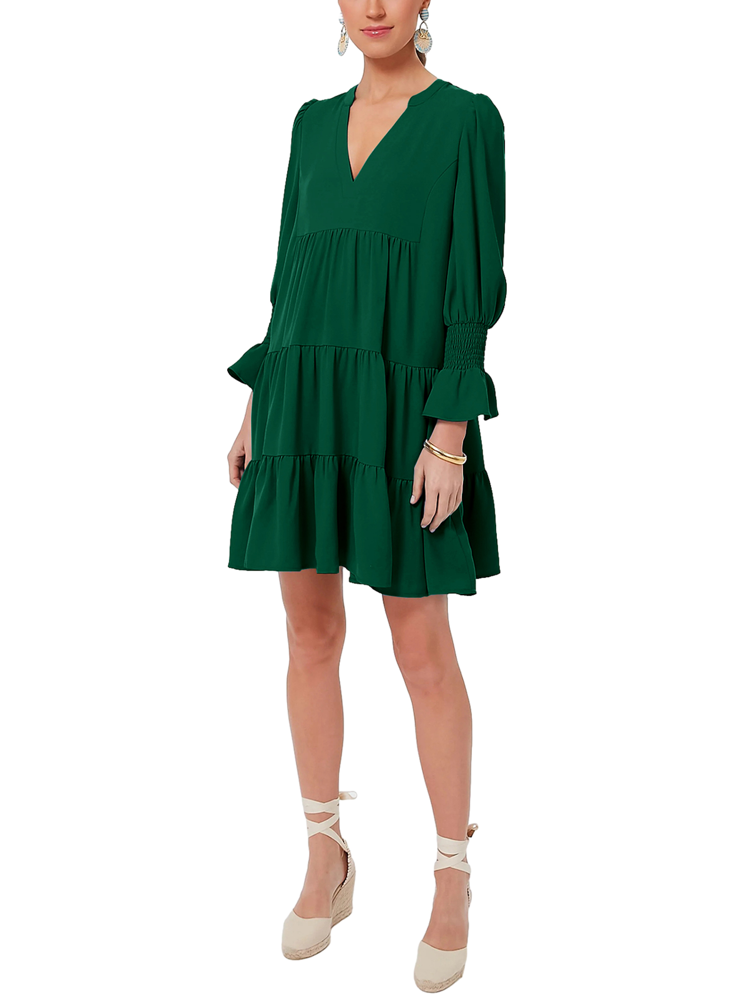 Stylish Solid Color Casual Cut Mini Dress main image 0