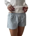 thumbnail image 1 of Arvbitana Women's Summer Lounge Shorts Solid Color/Floral/Heart/Striped Short Pants Ladies Casual Elastic Band Short Bottoms for Yoga Daily Street, 1 of 5