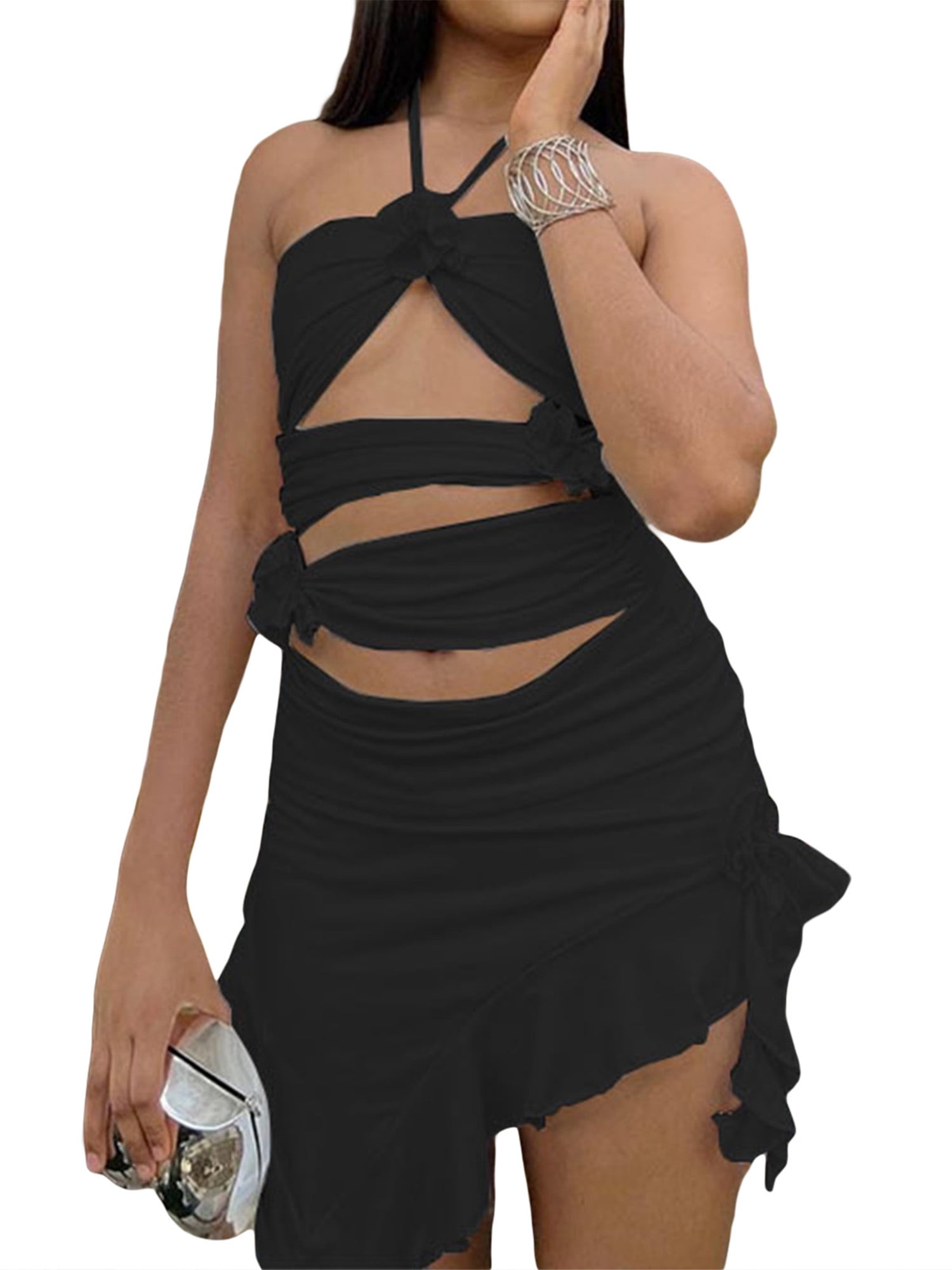 white christmas dresses Belly Cut Out Dress main image 1