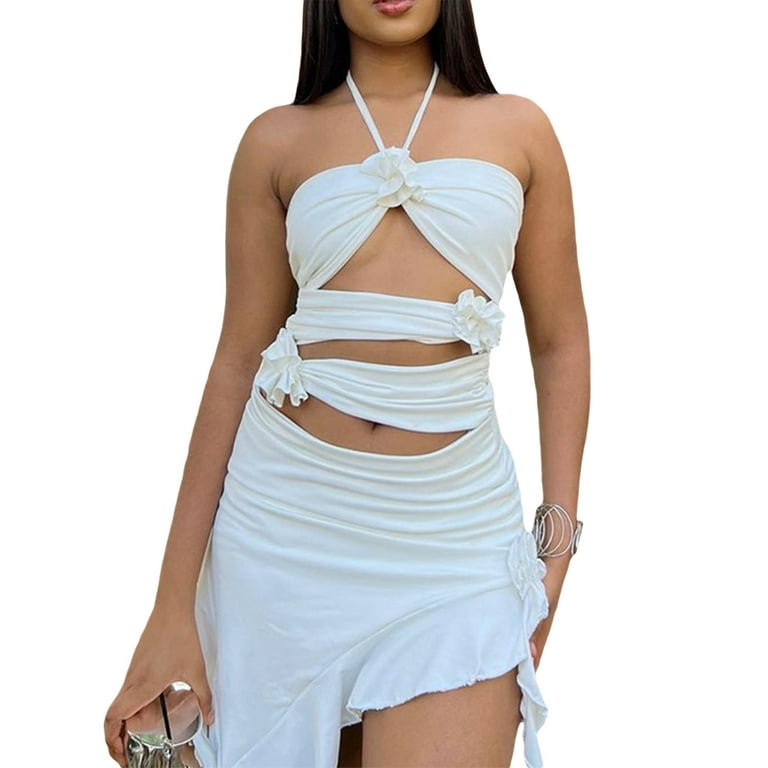 Sexy Hollow Out Irregular Halter Irregular Dresses Sexy Hollow Out Irregular Halter Irregular Dresses