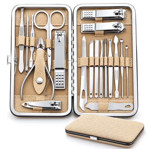 ArvezVoy 19pc Manicure Kit, Nail Clipper Set for Women & Men, Nail Care Tools
