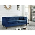 thumbnail image 1 of Arvilla Dark Blue Chesterfield Sofa, 1 of 1