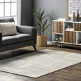thumbnail image 1 of Rugs USA Deco Striped Tile Wool Area Rug, 5' x 8', Palmer Light Grey, 1 of 9
