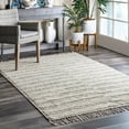 thumbnail image 1 of Rugs USA Fred Striped Shag Area Rug, 4' x 6', Yaretzi Grey, 1 of 9