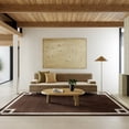 thumbnail image 1 of Rugs USA Grace Bordered Wool Area Rug, 7' 6" x 9' 6", Grace Brown, 1 of 10