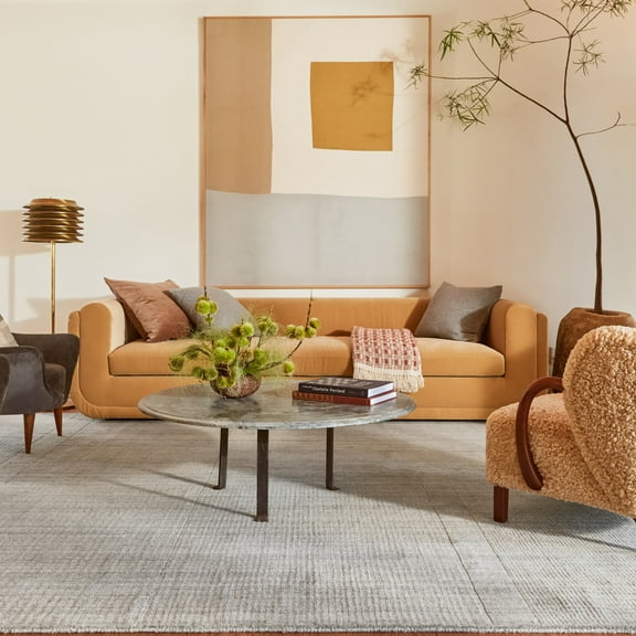 Rugs USA Mozai Fringed Wool-Blend Area Rug, 5' x 8', Mozai Beige