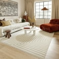 thumbnail image 1 of Rugs USA Nicolai Graphic Fringed Reversible Machine Washable Area Rug, 3' 3" x 5', Nicolai Cream, 1 of 8