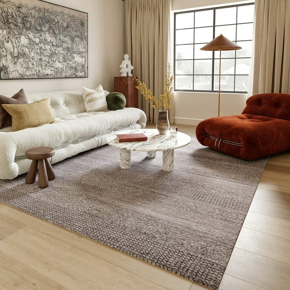 Rugs USA Samba Textured Cotton-Blend Area Rug, 9' 6" x 13' 6", Samba Grey