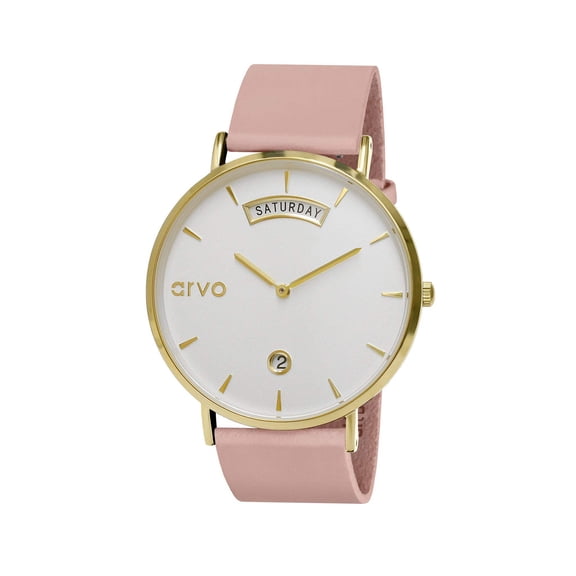 Arvo Awristacrat Watch - Gold - Blush Leather Band