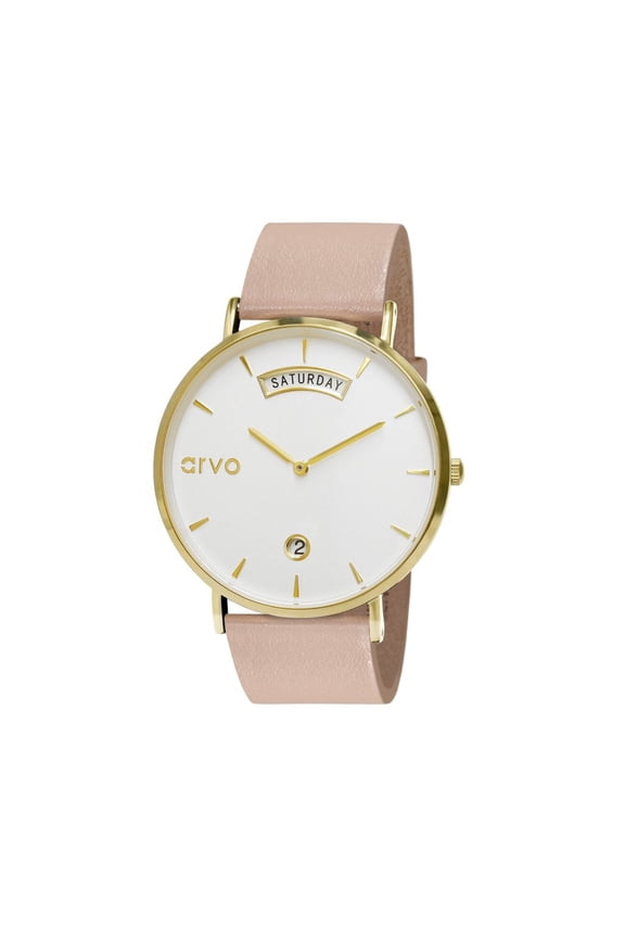 Awristacrat Watch - Gold - Sand Leather Band