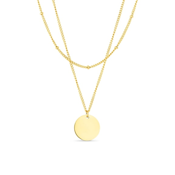 Arvo Gold Layered Disc Necklace