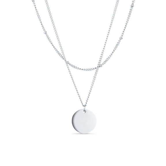 Arvo Layered Disc Necklace - Stainless