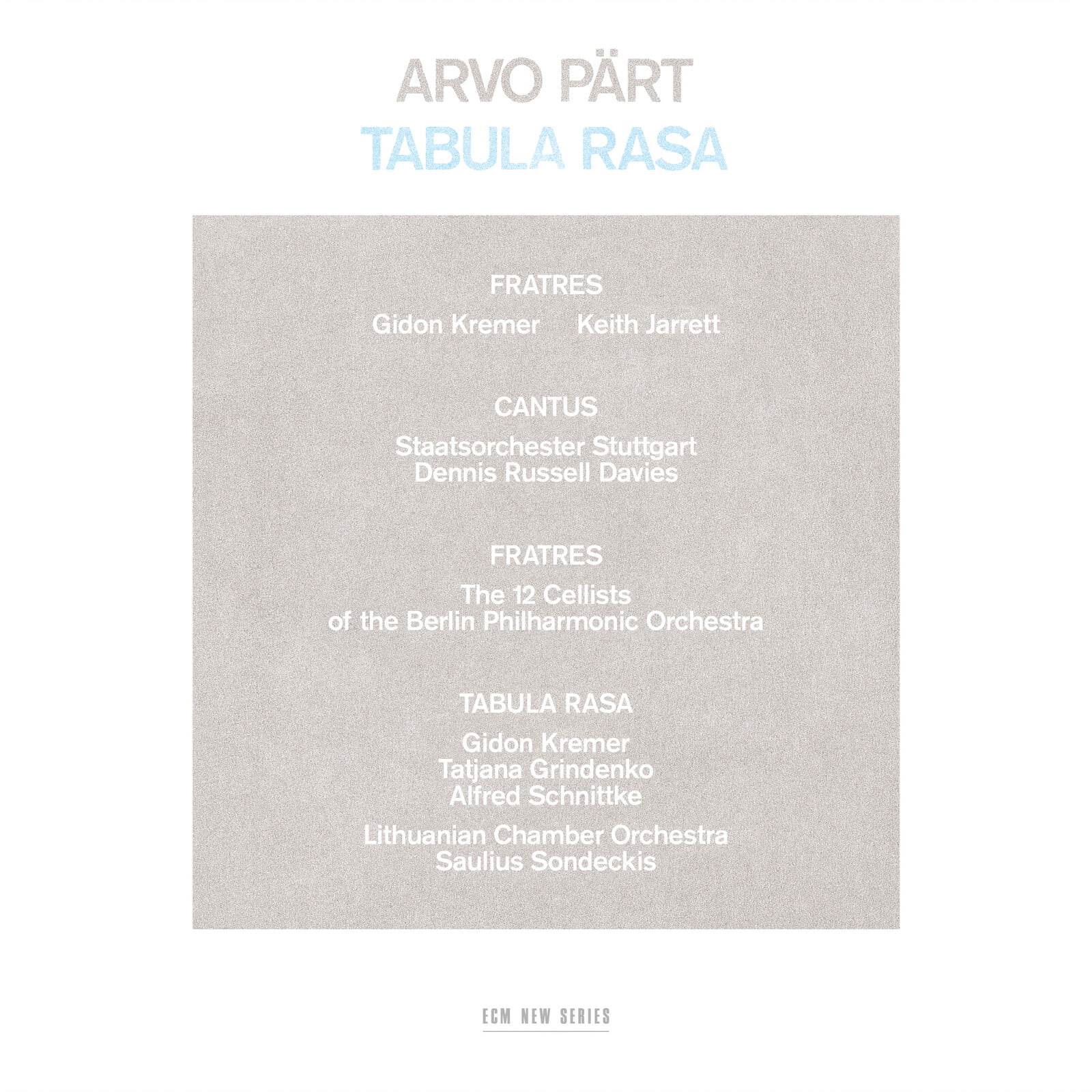 Arvo Pärt Arvo Pärt: Tabula Rasa (Vinyl Record) 12