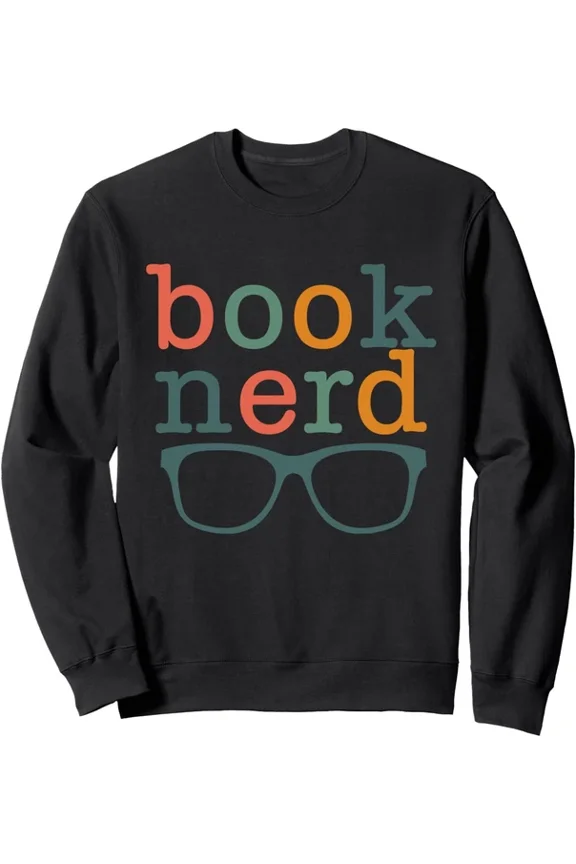 Book Nerd Bookish Bookworm Graphic Design Unisex Crewneck Sweatshirt