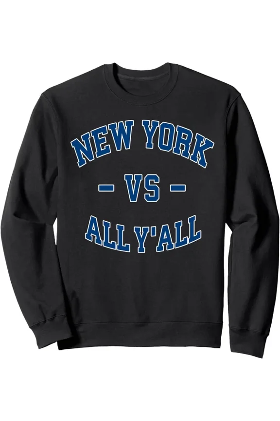 New York vs All Y'all Baseball NY Love Vintage Gift Unisex Crewneck Sweatshirt