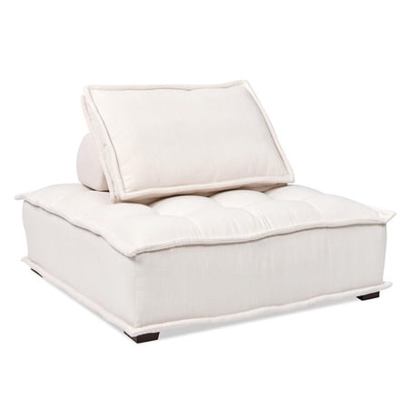 Arwen 42" Square Modular Pillow-Back Lounge Chair Beige