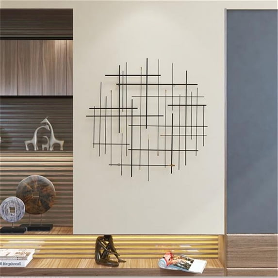 Arwen Modern Metal Wall Decor, Black