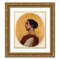 thumbnail image 1 of Ary Scheffer 15x17 Gold Ornate Wood Frame and Double Matted Museum Art Print Titled - Portrait of Pauline Viardot in Saint Cecile (1851), 1 of 4
