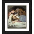 thumbnail image 1 of Ary Scheffer 15x18 Black Ornate Wood Framed Double Matted Museum Art Print Titled - The Entombment (1854), 1 of 5