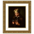 thumbnail image 1 of Ary de Vois 15x18 Gold Ornate Wood Frame and Double Matted Museum Art Print Titled - Young Smoker, 1 of 4