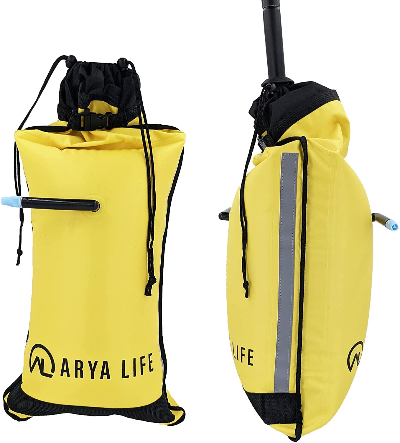Arya Life Sea Kayak Paddle Float Floating Bag, Dual Air Chambers with